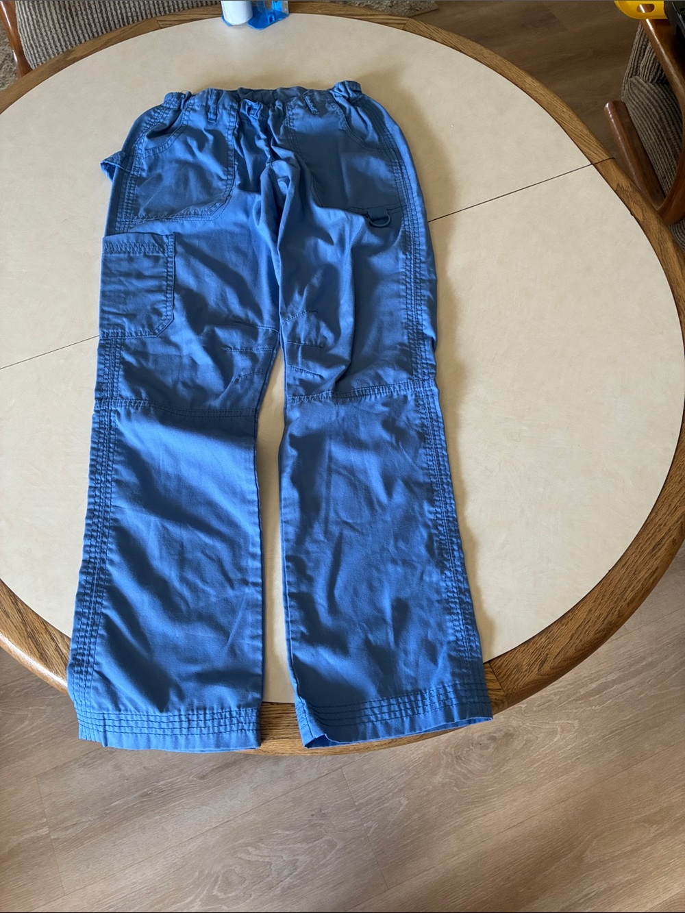 Blue Cargo Scrub Pants